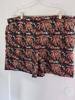 Big Dogs Palm Tree Jumping Dogs Print Men’s Swim Trunks with Mesh Inside S 40x5